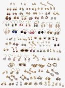 An extensive collection of earrings