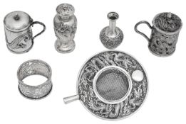 A collection of Chinese export silver c.1900