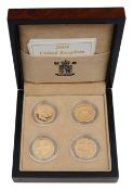 Elizabeth II gold proof four coin One Pound Bridges Collection