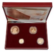 South Africa. 2007 gold proof four-coin Krugerrand set