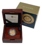 United Kingdom. Royal Mint Elizabeth II 2016 gold proof £1 coin The Last “Round” Pound