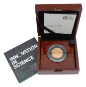 Royal Mint Elizabeth II 2019 gold proof 50p coin Stephen Hawking