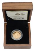 United Kingdom. Royal Mint Elizabeth II 2008 gold proof £1 coin