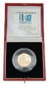 Mint Elizabeth II 2000 gold proof 50p coin 150 Years of Public Libraries