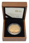 Royal Mint Elizabeth II 2010 gold proof £5 coin Restoration of the Monarchy