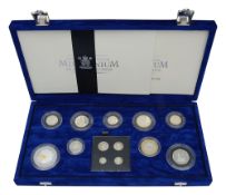 Royal Mint Elizabeth II 2000 thirteen-coin silver proof Millennium Silver Collection