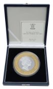 Royal Mint Elizabeth II Alderney 2002 silver proof 1 Kilo £50 coin