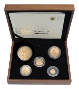 United Kingdom. Royal Mint Elizabeth II 2012 gold five-coin proof Sovereign collection