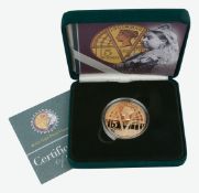 Royal Mint Elizabeth II 2001 gold proof Victorian Anniversary Crown