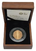 United Kingdom. Royal Mint Elizabeth II 2009 gold proof 50p coin Kew Gardens