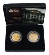 Royal Mint George V 1915 and 1925 gold Two-coin End of an Era Sovereign set
