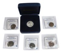 Hadrian. Cilicia, Aegeae, AR Tetradrachym +late Roman AE Antoniniani