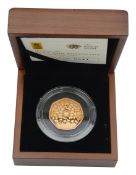 Royal Mint Elizabeth II 2011 gold proof 50p coin WWF 50th Anniversary