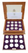 Elizabeth II 2002 twenty four-coin silver proof Golden Jubilee Collection