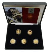 China. 1995 10 Yuan gold proof five-coin set Chinese Culture