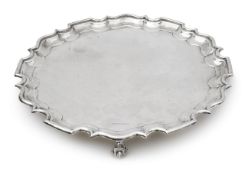 A George V silver salver