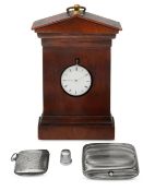 A Russian silver purse and other items