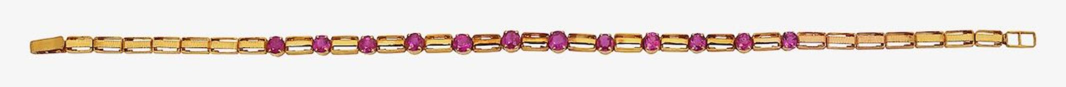 A ruby line bracelet