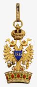 An Austrian gold and enamel Order of The Iron Crownneck badge c.1900