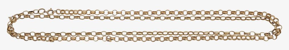 A 9ct gold belcher chain