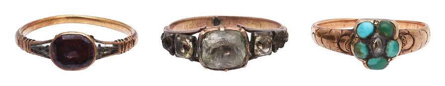 A trio of early 18th century rings