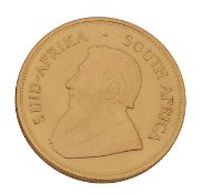 A South African 1 oz fine gold full Krugerrand, 1977