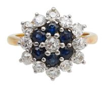 A sapphire and diamond-set cluster ring