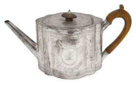 A Victorian silver teapot