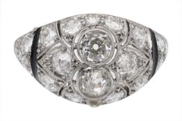 An early 20th century diamond-set ring