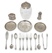 A small collection of silver