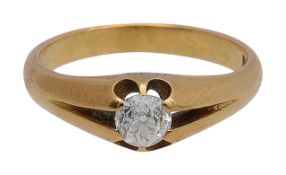 A diamond gypsy set ring