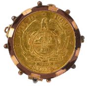 A South African pond 1894 in loose brooch mount