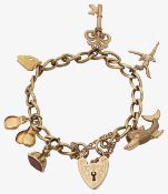 A 9ct charm bracelet