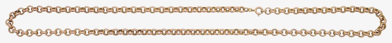 A 9ct gold belcher chain