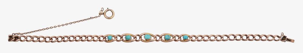A turquoise rose gold bracelet