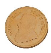 A South African 1 oz fine gold full Krugerrand, 1977
