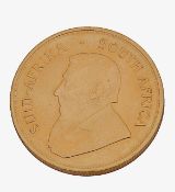 A South African 1 oz fine gold full Krugerrand, 1977
