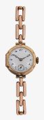 A lady's 9ct gold manual wind wristwatch
