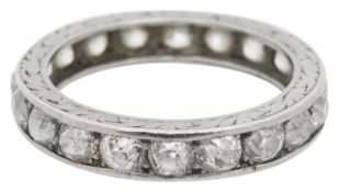 A full diamond set eternity ring
