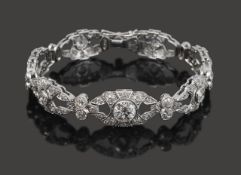A pretty diamond flexible link bracelet