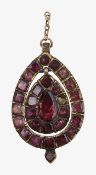 A Georgian garnet pendant