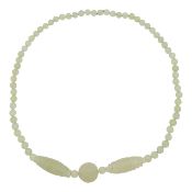 A carved jade necklace