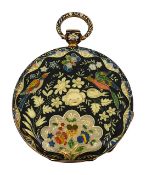 A Piguet & Co finely enamelled key wind pocket watch