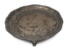 A George small silver salver