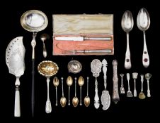 A collection of 19th century German silver