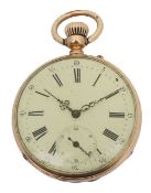 An open faced pocket watch
