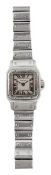 A Cartier Santos Galbee lady's stainless steel wristwatch