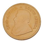 A South African 1 oz fine gold full Krugerrand, 1977