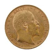 An Edward VII full sovereign, dated 1910