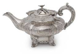 An early Victorian silver teapot
